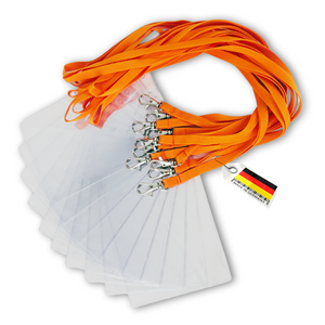 10 x Lanyards with ID Card Holder DIN A6