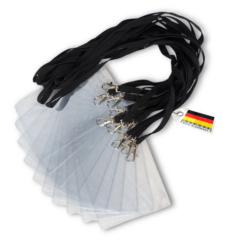 10 x Lanyards with ID Card Holder DIN A6