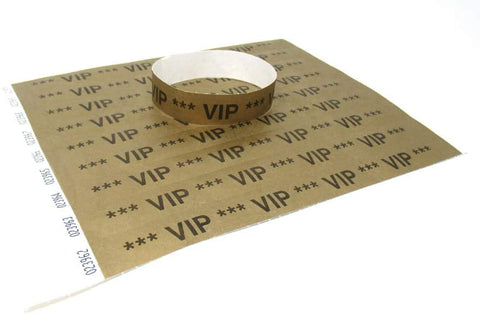 Twist4 Tyvek wristbands - gold - VIP 