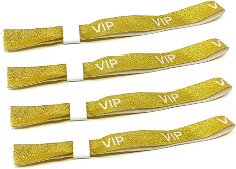 Twist4 VIP fabric entry wristbands - gold / black 