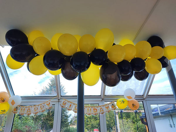 50 x Balloons - black / yellow