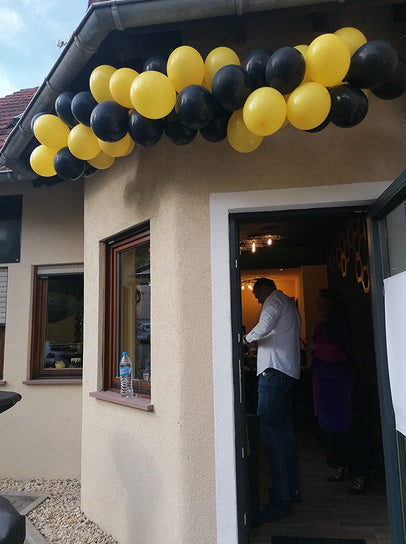 50 x Balloons - black / yellow